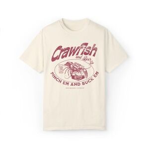 Comfort Colors Crawfish and Beer Co New Orleans Graphic Tee Ivory